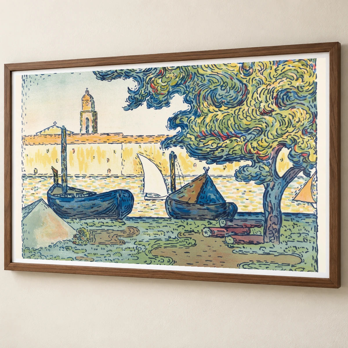Saint–tropez (the Port Of St. Tropez) (1894)paul Signac — Neo-Impressionism neo-impressionism print by SaamCrafts