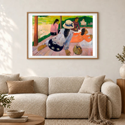 The Siesta (ca. 1892–94) By Paul Gauguin — Neo-Impressionism shown in a styled interior