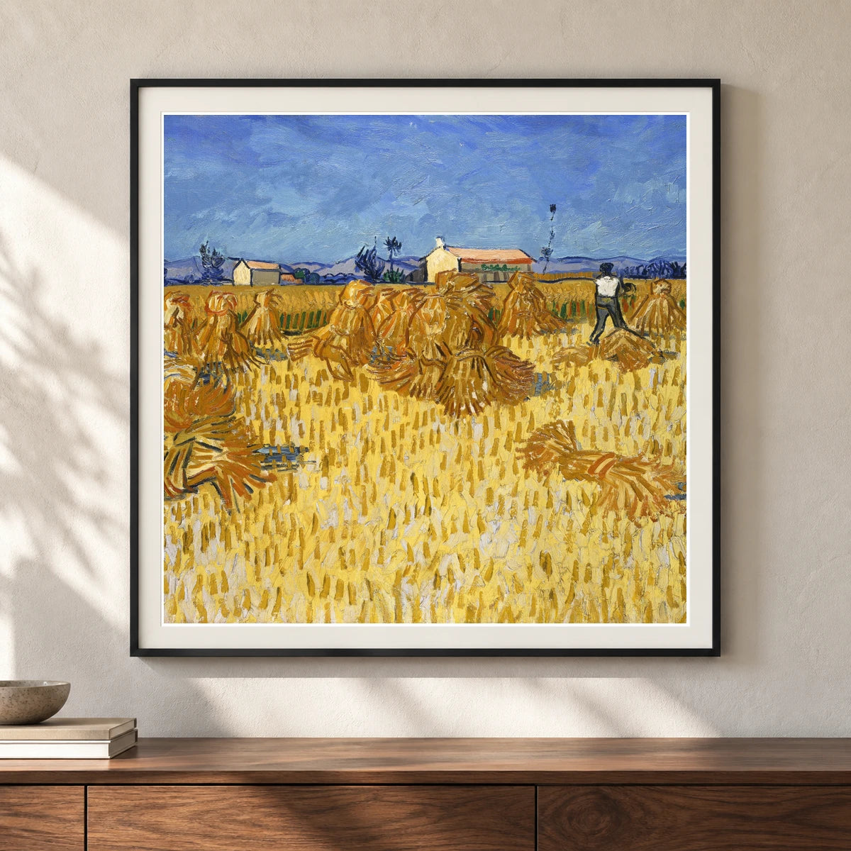 Vincent Van Gogh S Harvest In Provence — Neo-Impressionism shown in a styled interior