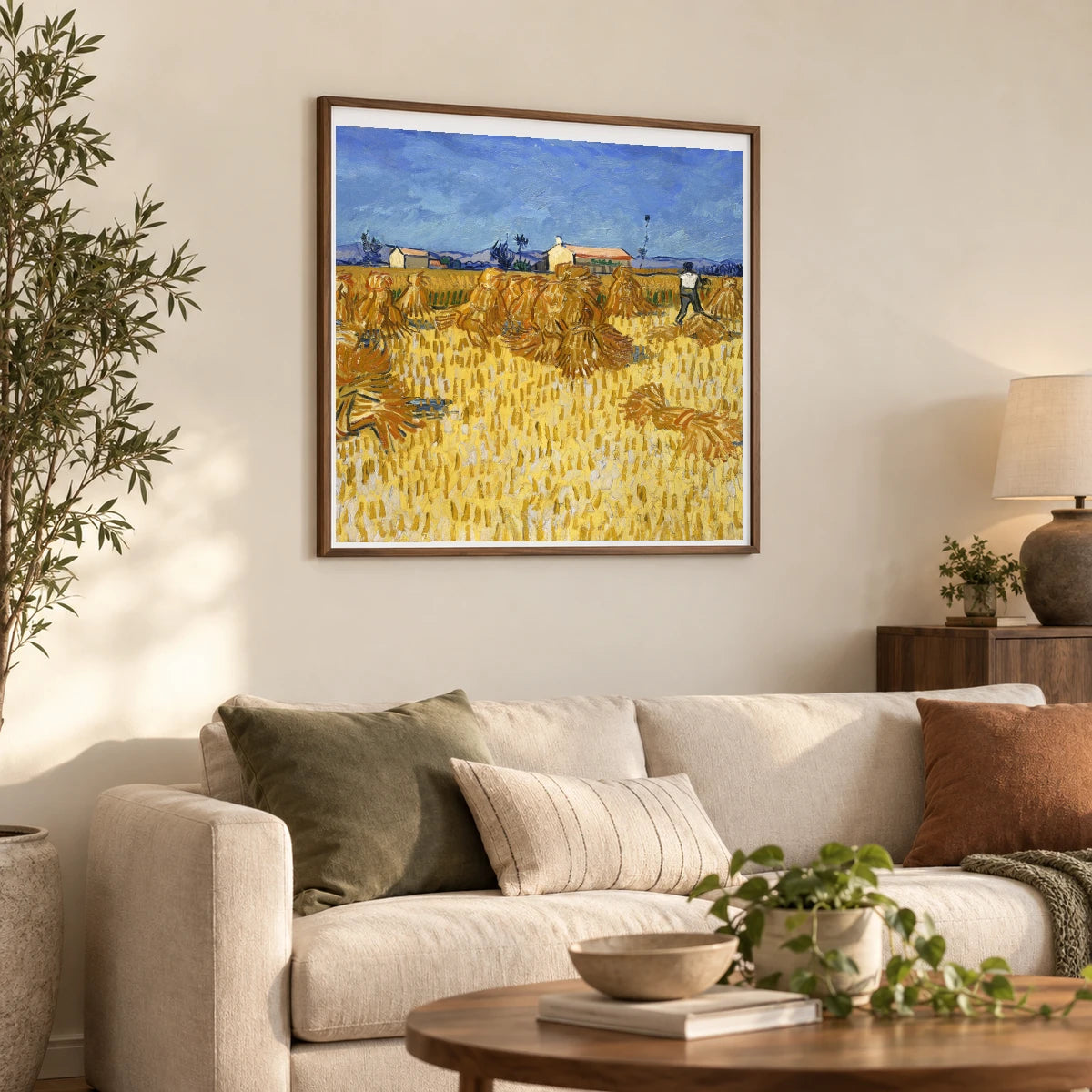Vincent Van Gogh S Harvest In Provence — Neo-Impressionism shown in a styled interior