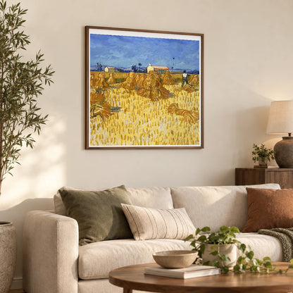 Vincent Van Gogh S Harvest In Provence — Neo-Impressionism shown in a styled interior