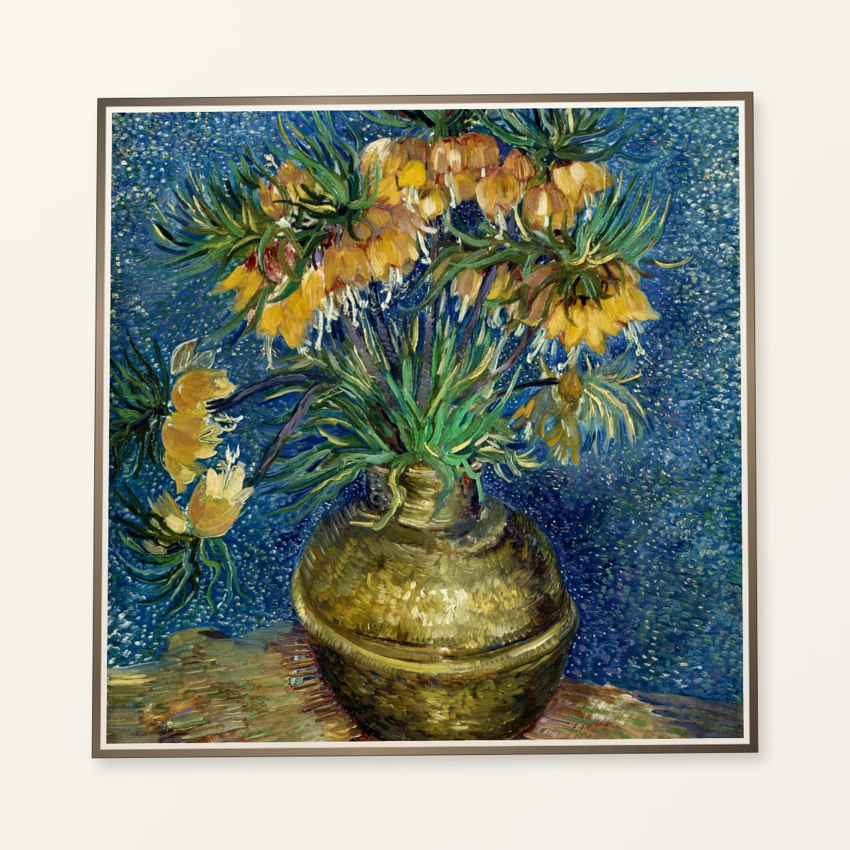 Vincent Van Gogh S Imperial Fritillaries In A Copper Vase — Neo-Impressionism neo-impressionism print by SaamCrafts