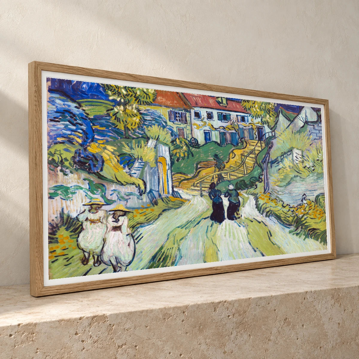 Vincent Van Gogh S Stairway At Auvers — Neo-Impressionism neo-impressionism print by SaamCrafts