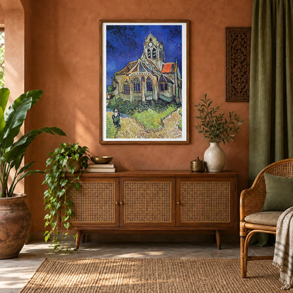 Vincent Van Gogh S The Church At Auvers — Neo-Impressionism shown in a styled interior
