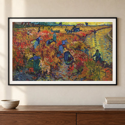 Vincent Van Gogh S The Red Vineyard — Neo-Impressionism shown in a styled interior