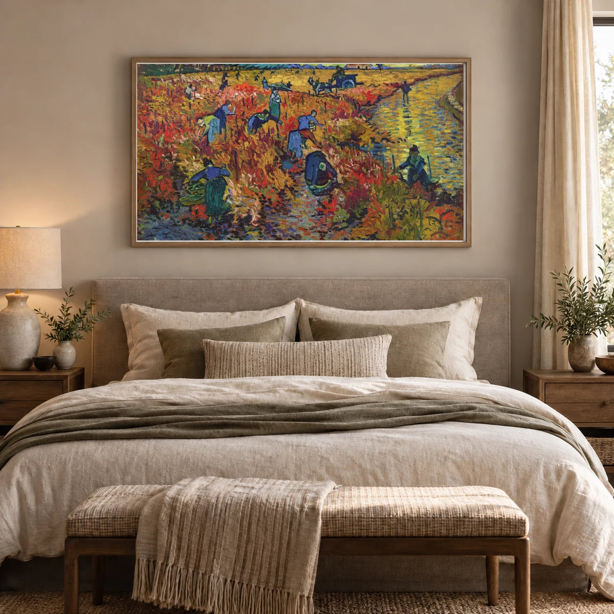 Vincent Van Gogh S The Red Vineyard — Neo-Impressionism shown in a styled interior