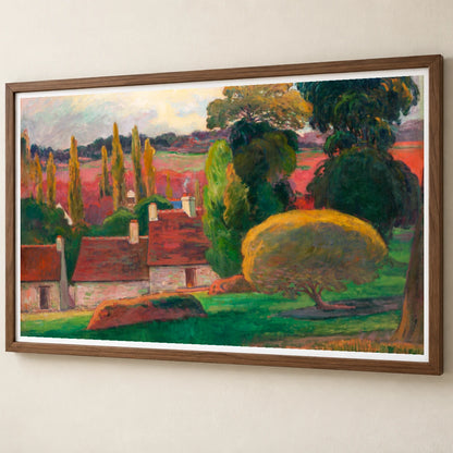 A Farm In Brittany (ca. 1894) By Paul Gauguin — Neo-Impressionism neo-impressionism print by SaamCrafts