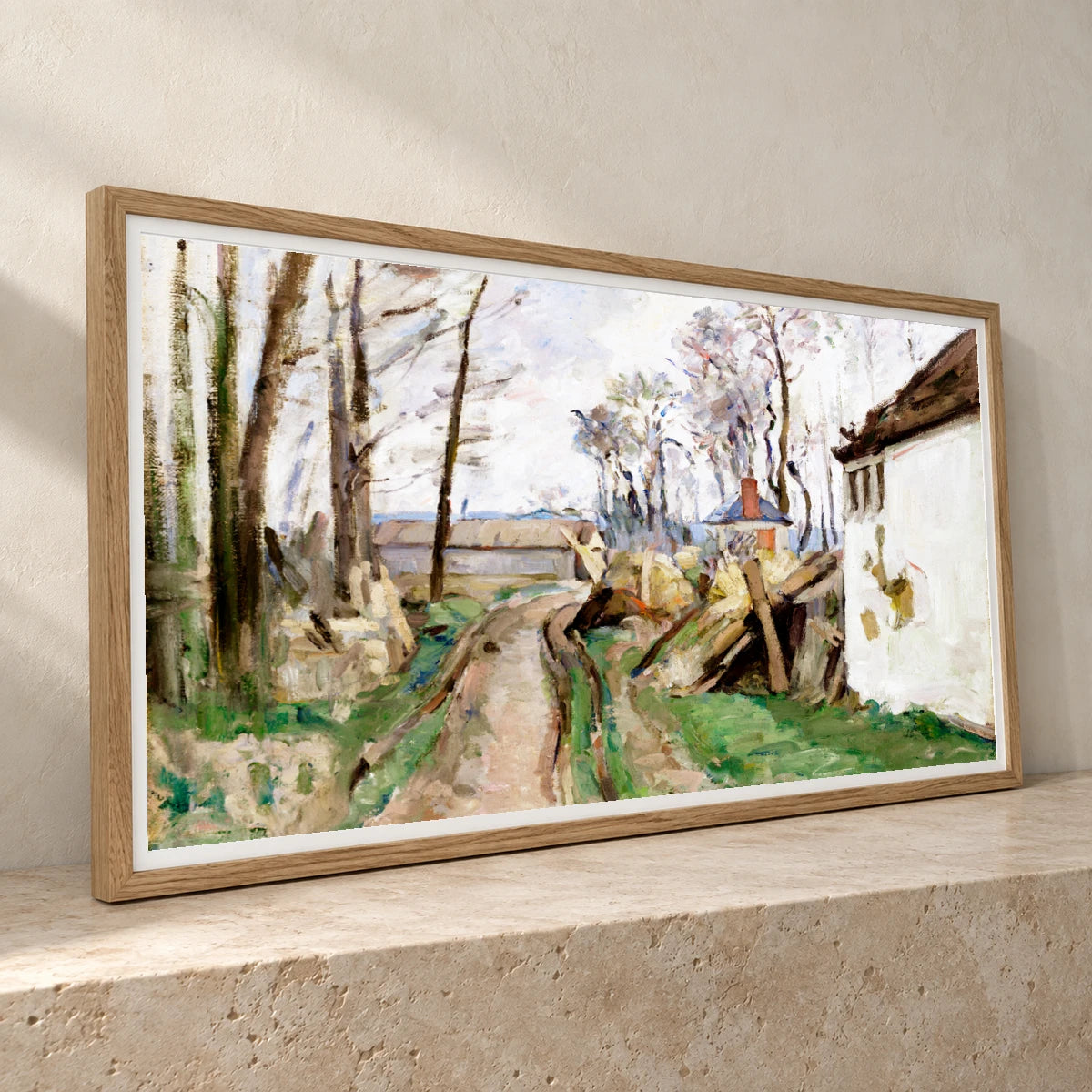 A Village Road Near Auvers (ca. 1872–1873) By Paul Cézanne — Neo-Impressionism neo-impressionism print by SaamCrafts