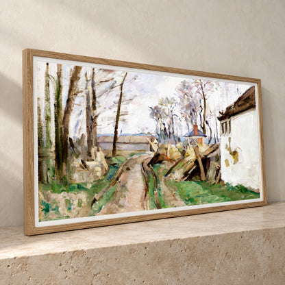 A Village Road Near Auvers (ca. 1872–1873) By Paul Cézanne — Neo-Impressionism neo-impressionism print by SaamCrafts