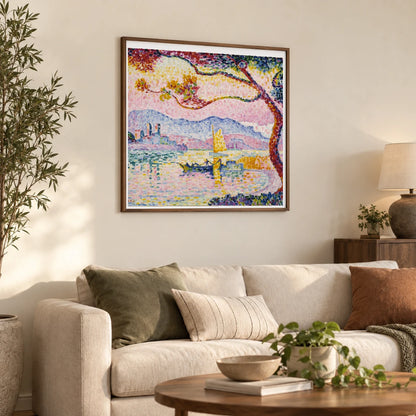 Antibes, By Paul Signac — Neo-Impressionism shown in a styled interior