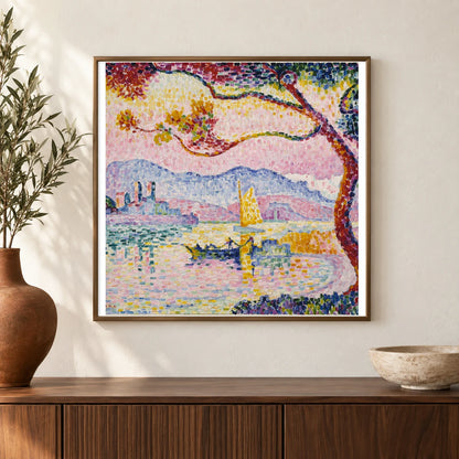 Antibes, By Paul Signac — Neo-Impressionism shown in a styled interior