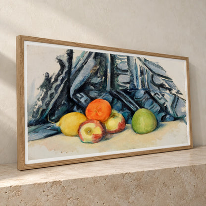 Apples And Cloth (pommes Et Tapis) (ca. 1893–1894) By Paul Cézanne — Neo-Impressionism neo-impressionism print by SaamCrafts