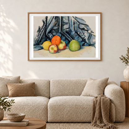 Apples And Cloth (pommes Et Tapis) (ca. 1893–1894) By Paul Cézanne — Neo-Impressionism shown in a styled interior