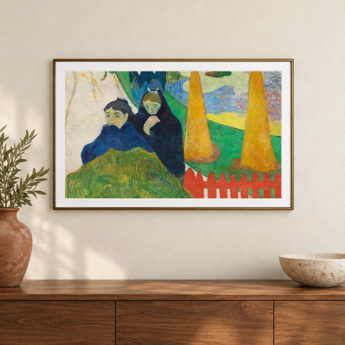 Arlésiennes (mistral) (1888) By Paul Gauguin — Neo-Impressionism shown in a styled interior