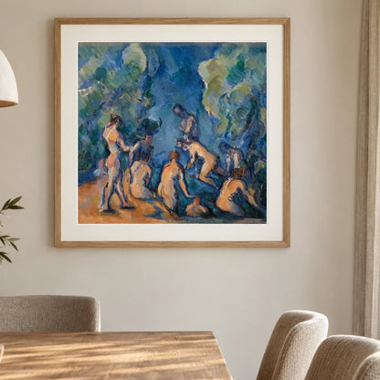Bathers (baigneurs) By Paul Cézanne — Neo-Impressionism shown in a styled interior