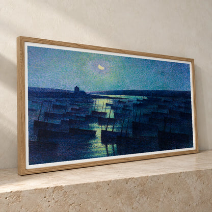 Camaret, Moonlight And Fishing Boats (1894) Maximilien Luce — Neo-Impressionism neo-impressionism print by SaamCrafts