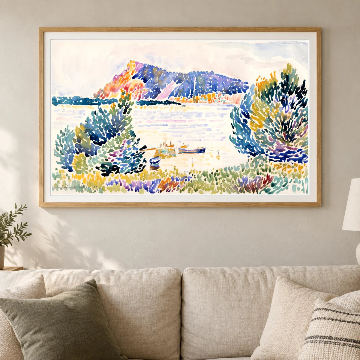 Cap Nègre (1909) Henri Edmond Cross — Neo-Impressionism shown in a styled interior