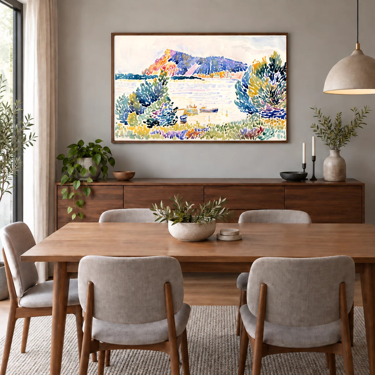 Cap Nègre (1909) Henri Edmond Cross — Neo-Impressionism shown in a styled interior