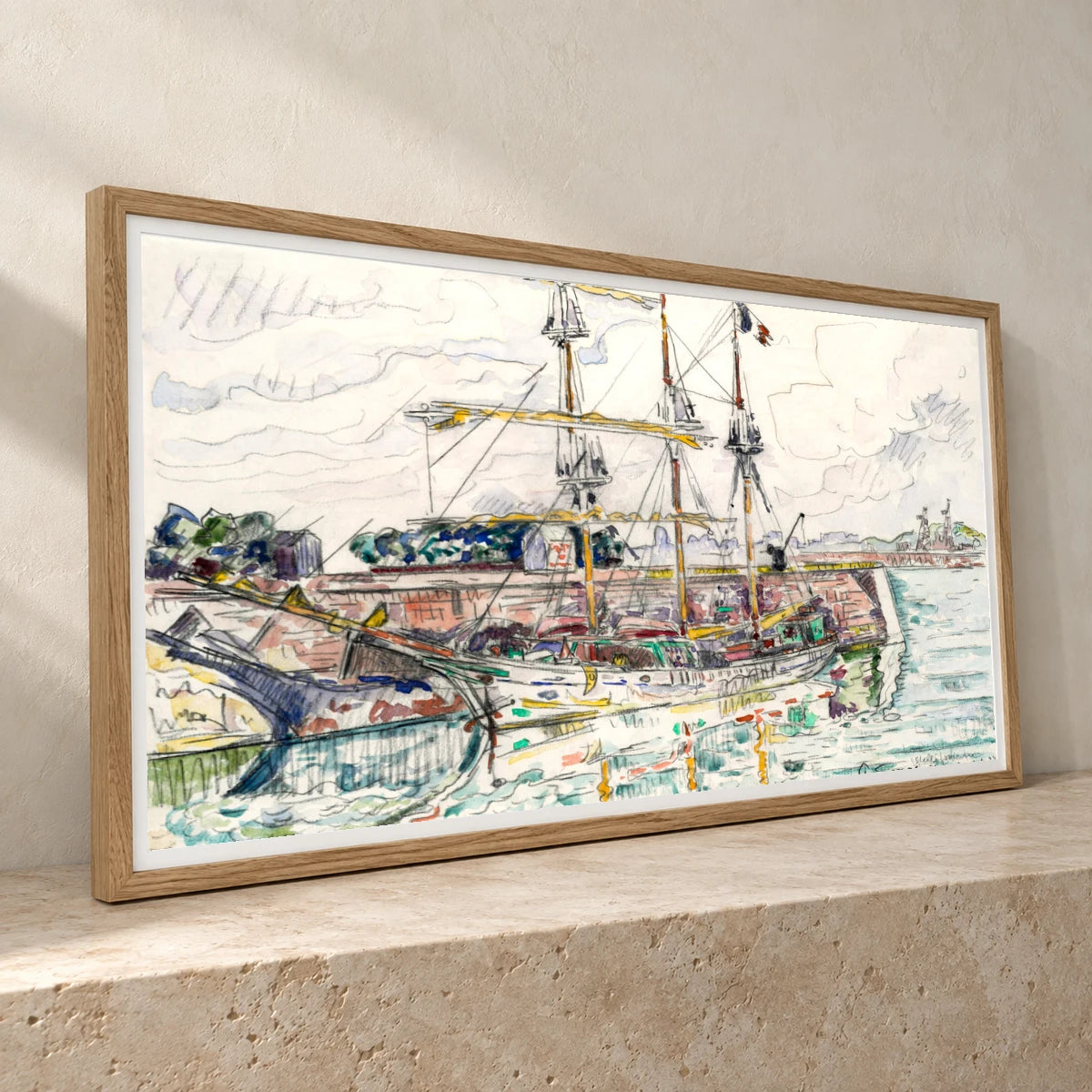 Docks At Saint Malo (1927) Paul Signac — Neo-Impressionism neo-impressionism print by SaamCrafts