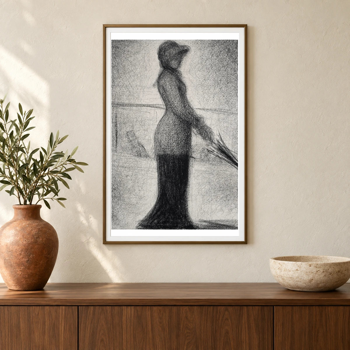 Georges Seurat S Woman With Parasol — Neo-Impressionism shown in a styled interior