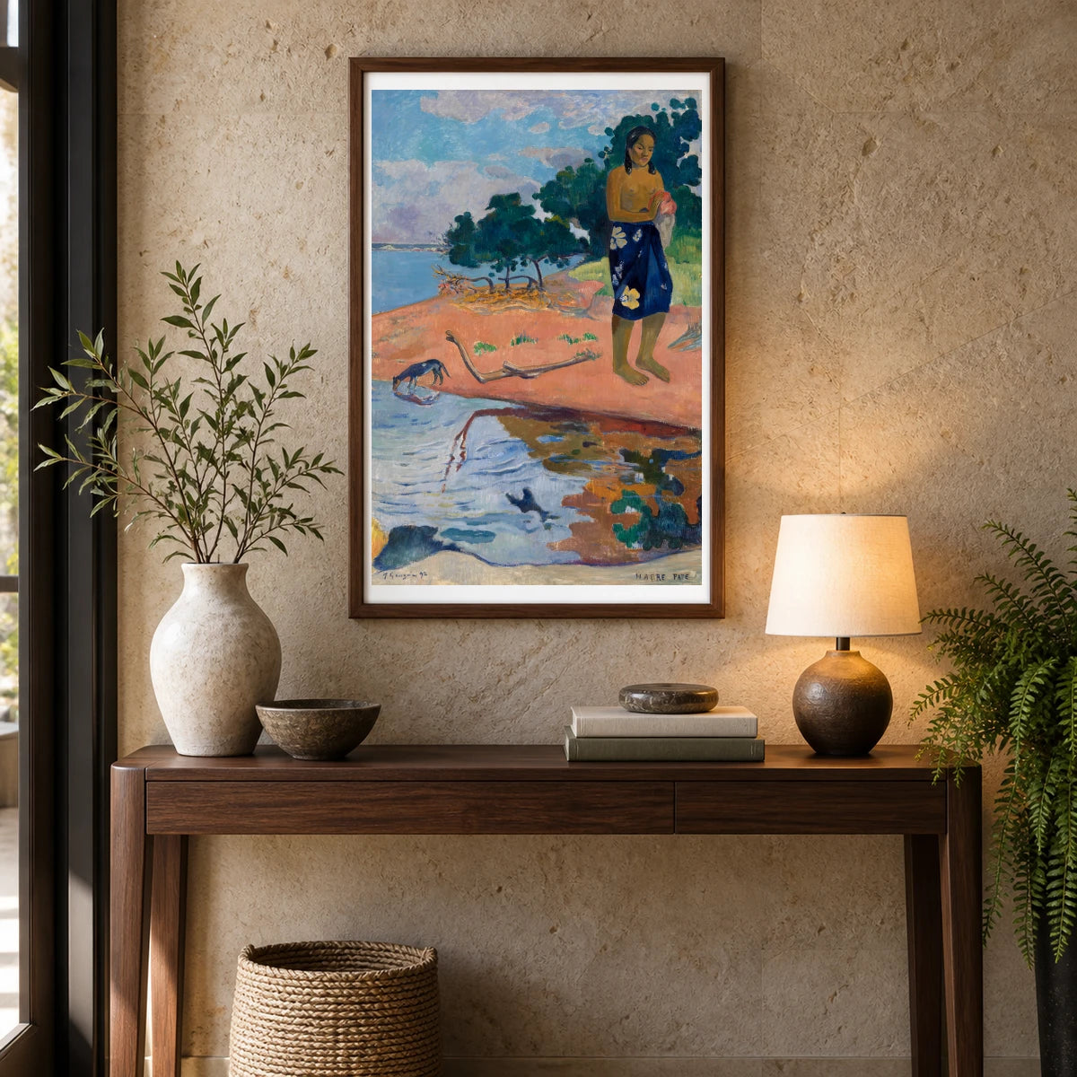 Haere Pape By Paul Gauguin — Neo-Impressionism shown in a styled interior
