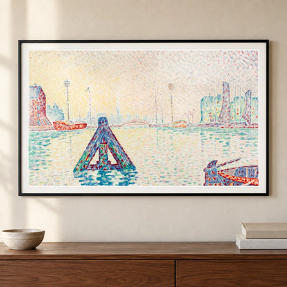 In Holland–the Buoy (1896) Paul Signac — Neo-Impressionism shown in a styled interior