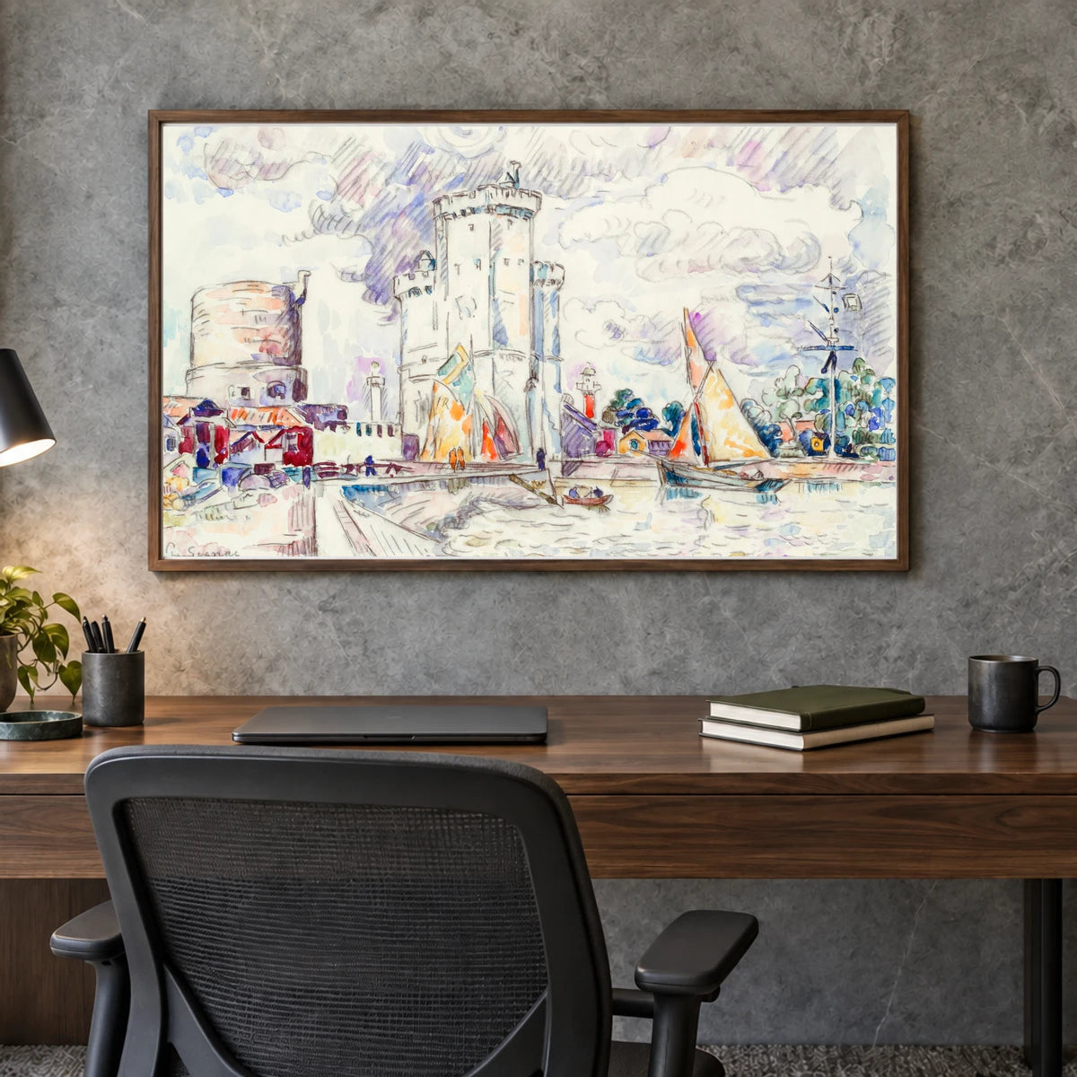 La Rochelle (1920 1928) Paul Signac — Neo-Impressionism shown in a styled interior