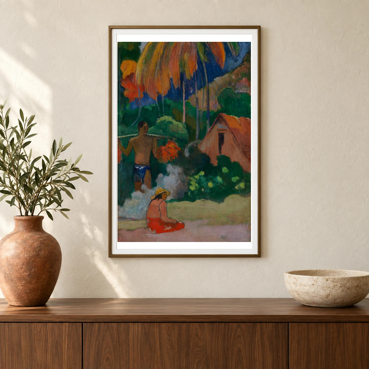 Landscape In Tahiti (mahana Maà), 1892 By Paul Gaguin — Neo-Impressionism shown in a styled interior