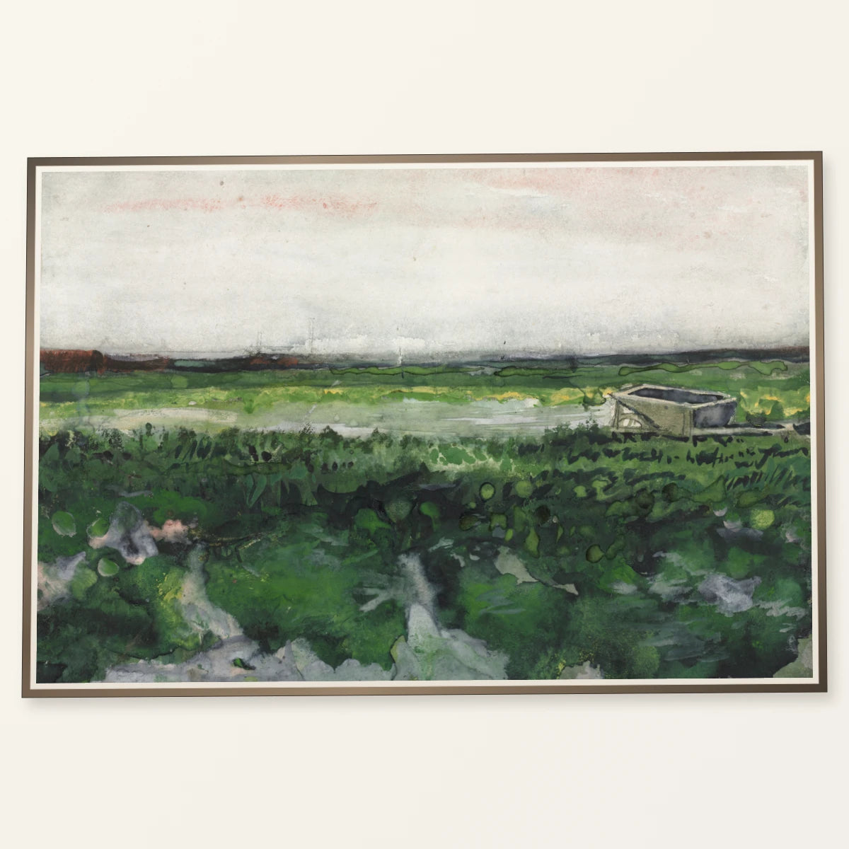 Landscape With Wheelbarrow (1883) By Vincent Van Gogh — Neo-Impressionism neo-impressionism print by SaamCrafts