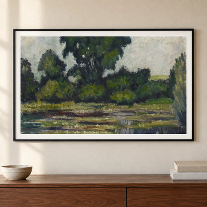 Lumpeita, 1928, By Alfred William Finch — Neo-Impressionism shown in a styled interior
