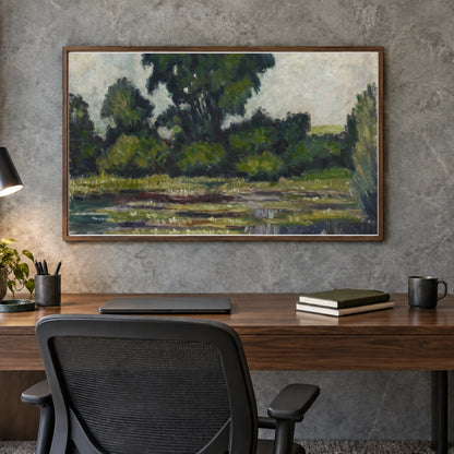 Lumpeita, 1928, By Alfred William Finch — Neo-Impressionism shown in a styled interior