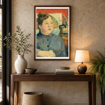 Madame Alexandre Kohler (ca. 1887–1888) By Paul Gauguin — Neo-Impressionism shown in a styled interior
