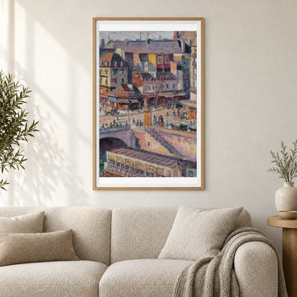Maximilien Luce (1858 1941). Le Pont Saint Michel, Et Le Quai Des Orfèvres — Neo-Impressionism shown in a styled interior