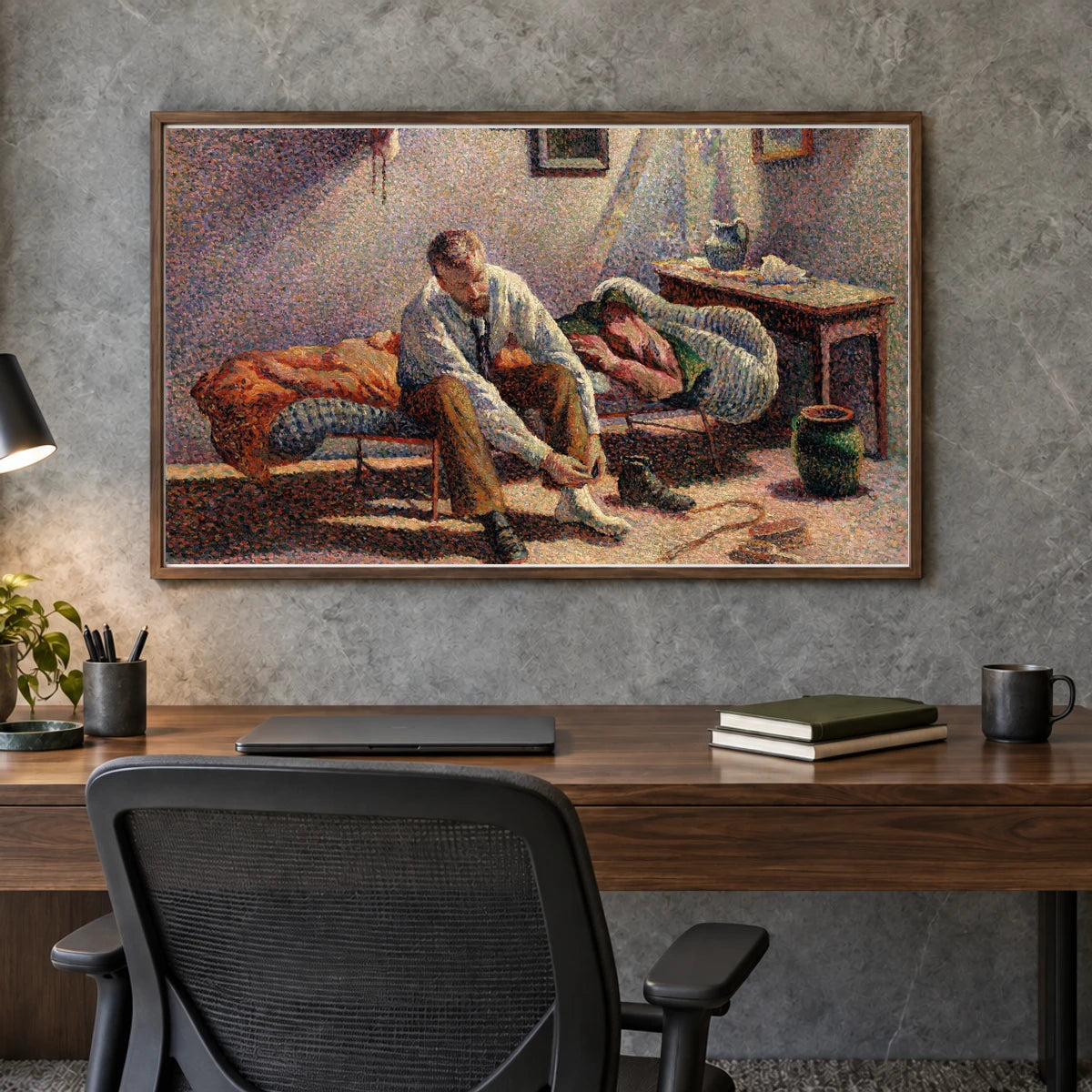 Morning, Interior Luce — Neo-Impressionism shown in a styled interior