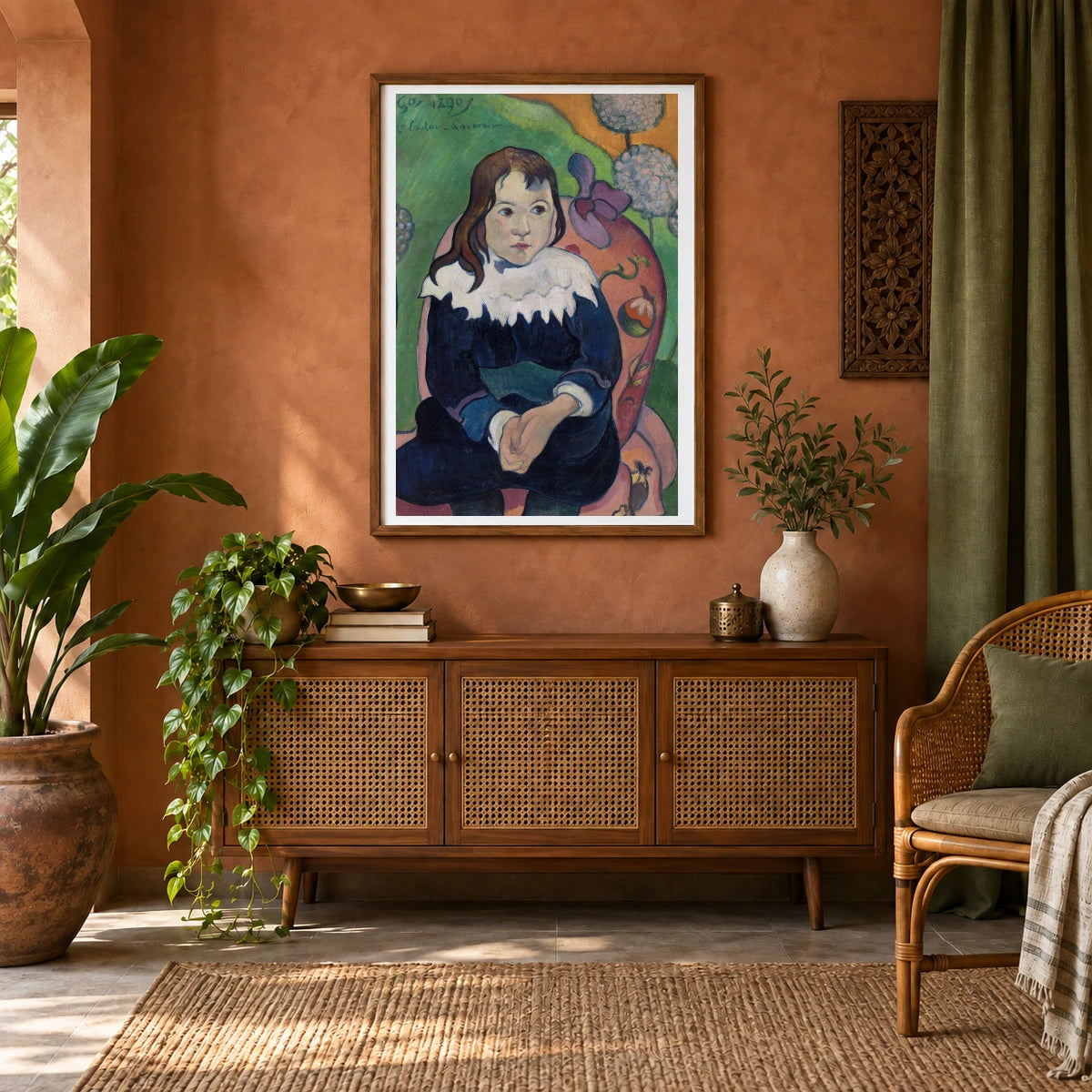 Mr. Loulou (louis Le Ray) By Paul Gauguin — Neo-Impressionism shown in a styled interior