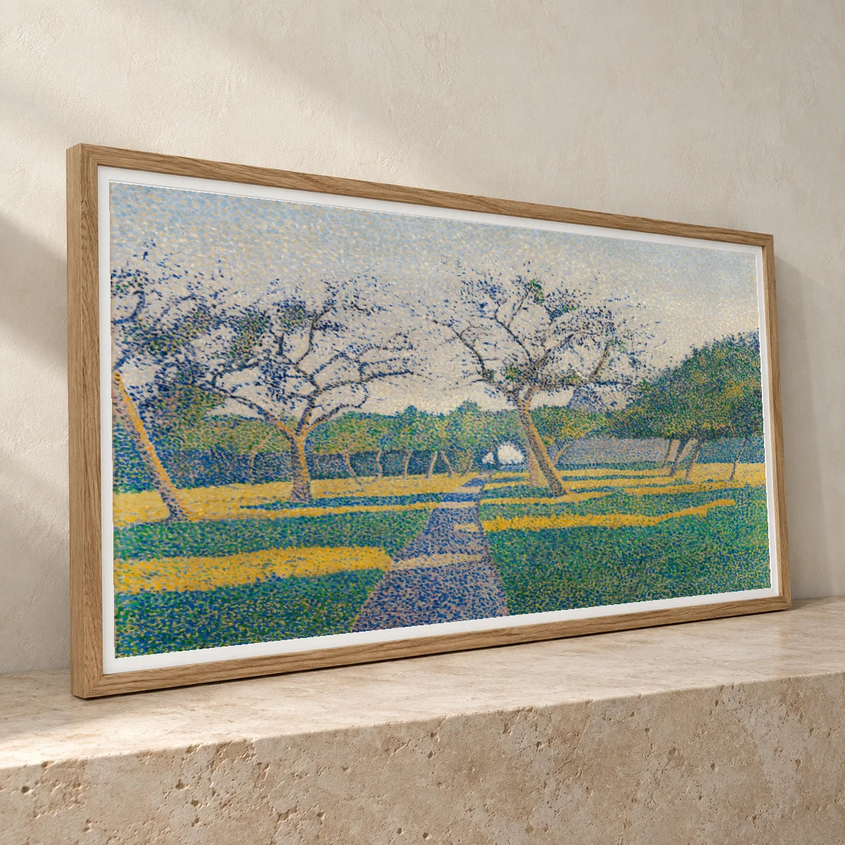 Orchard At La Louvière, 1890, By Alfred William Finch — Neo-Impressionism neo-impressionism print by SaamCrafts