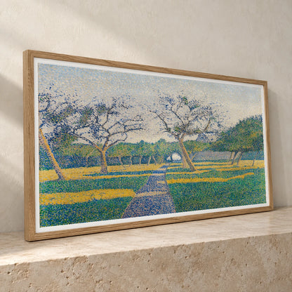 Orchard At La Louvière, 1890, By Alfred William Finch — Neo-Impressionism neo-impressionism print by SaamCrafts