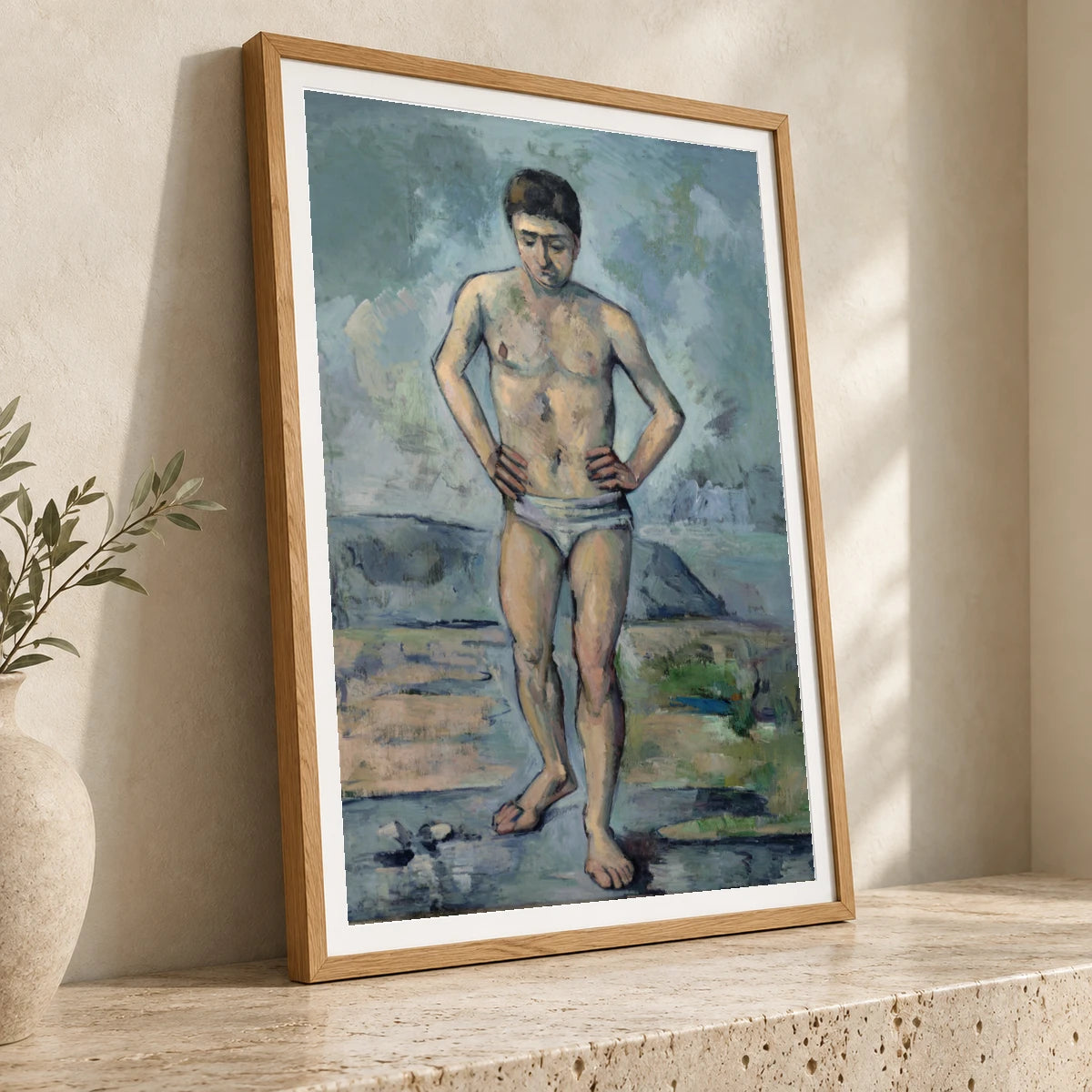 Paul Cézanne S The Bather (1885) Famous Painting — Neo-Impressionism neo-impressionism print by SaamCrafts