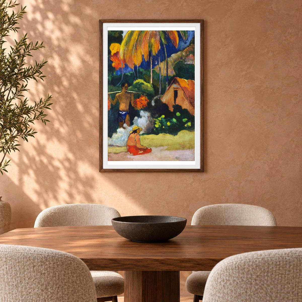 Paul Gauguin S Landscape In Tahiti — Neo-Impressionism shown in a styled interior