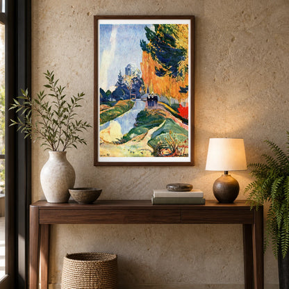 Paul Gauguin S Les Alyscamps — Neo-Impressionism shown in a styled interior