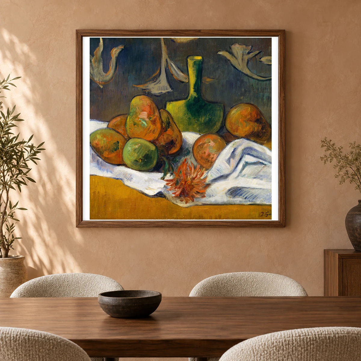Paul Gauguin S Still Life — Neo-Impressionism shown in a styled interior