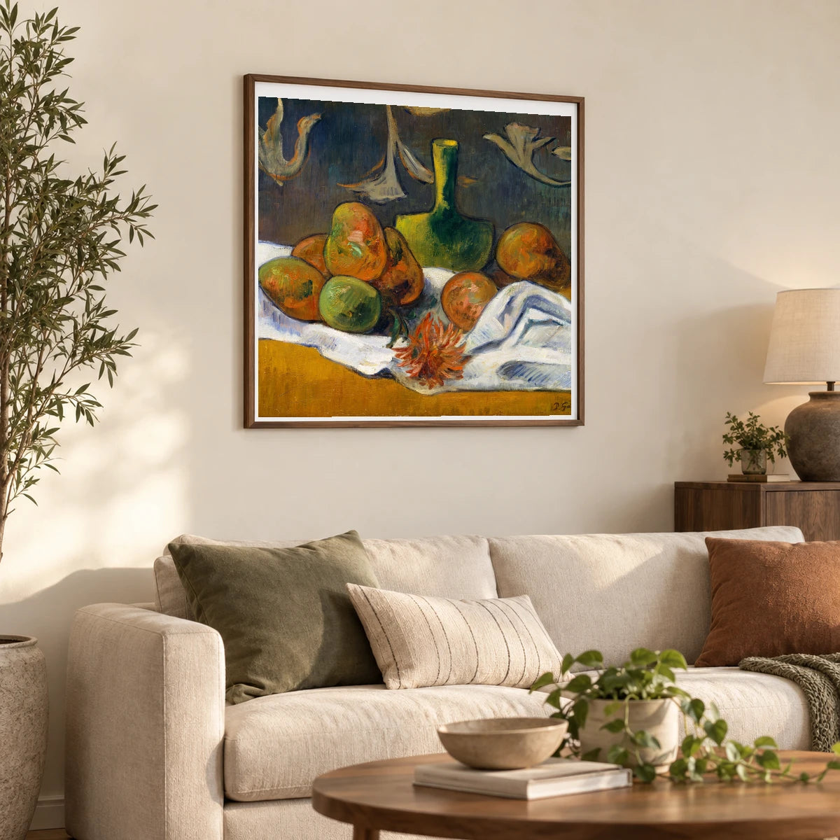 Paul Gauguin S Still Life — Neo-Impressionism shown in a styled interior