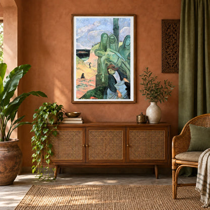 Paul Gauguin S The Green Christ — Neo-Impressionism shown in a styled interior