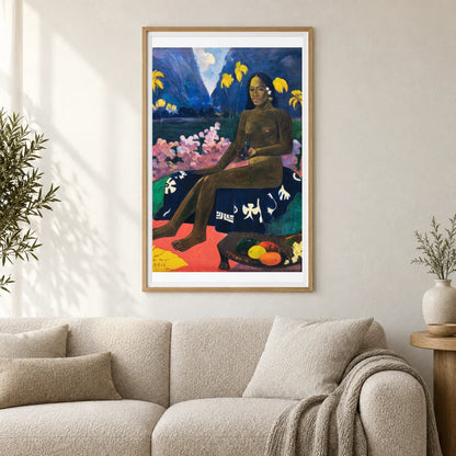 Paul Gauguin S The Seed Of The Areoi — Neo-Impressionism shown in a styled interior