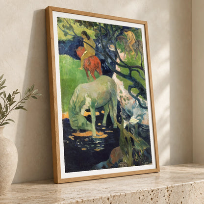 Paul Gauguin S The White Horse — Neo-Impressionism neo-impressionism print by SaamCrafts