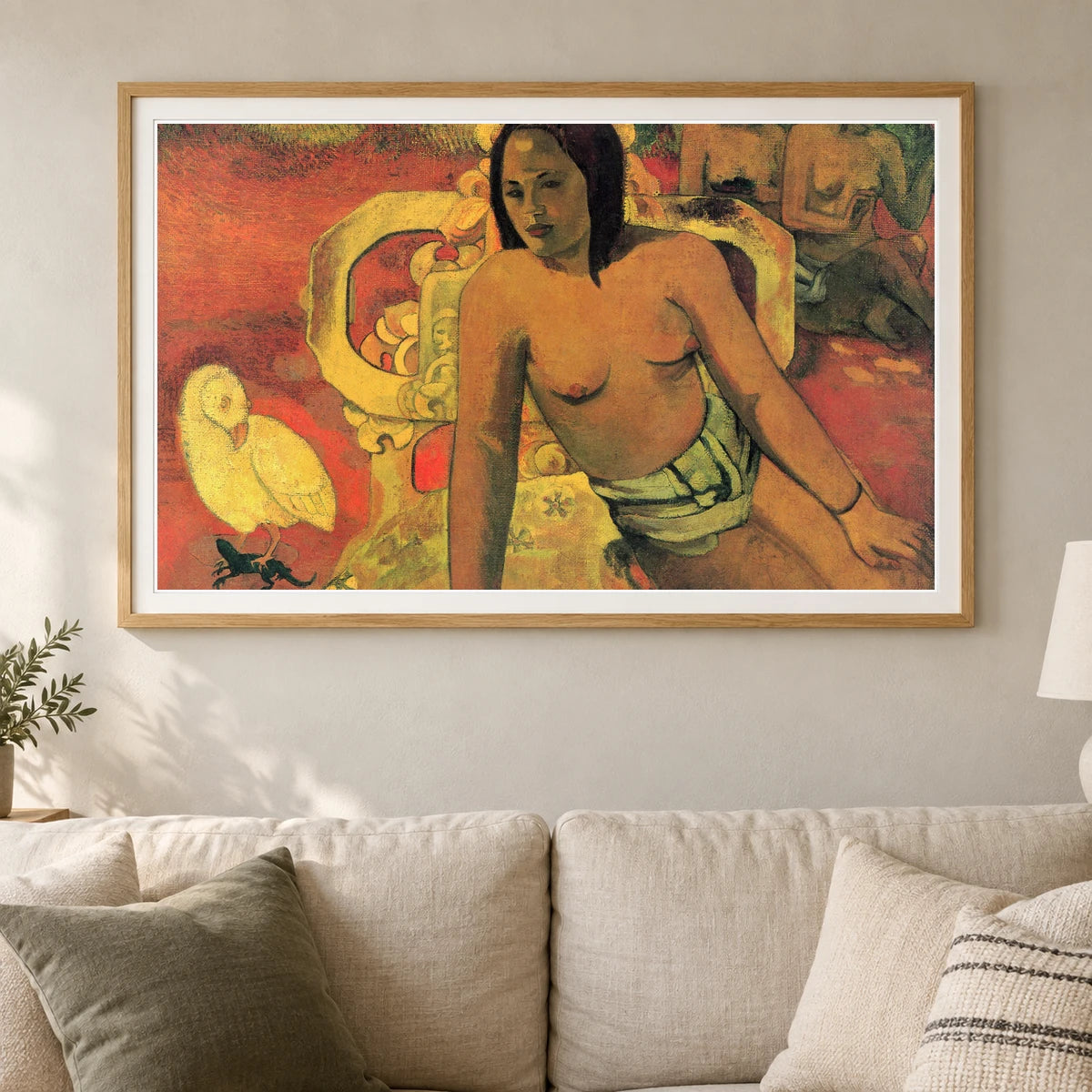 Paul Gauguin S Vairumati — Neo-Impressionism shown in a styled interior