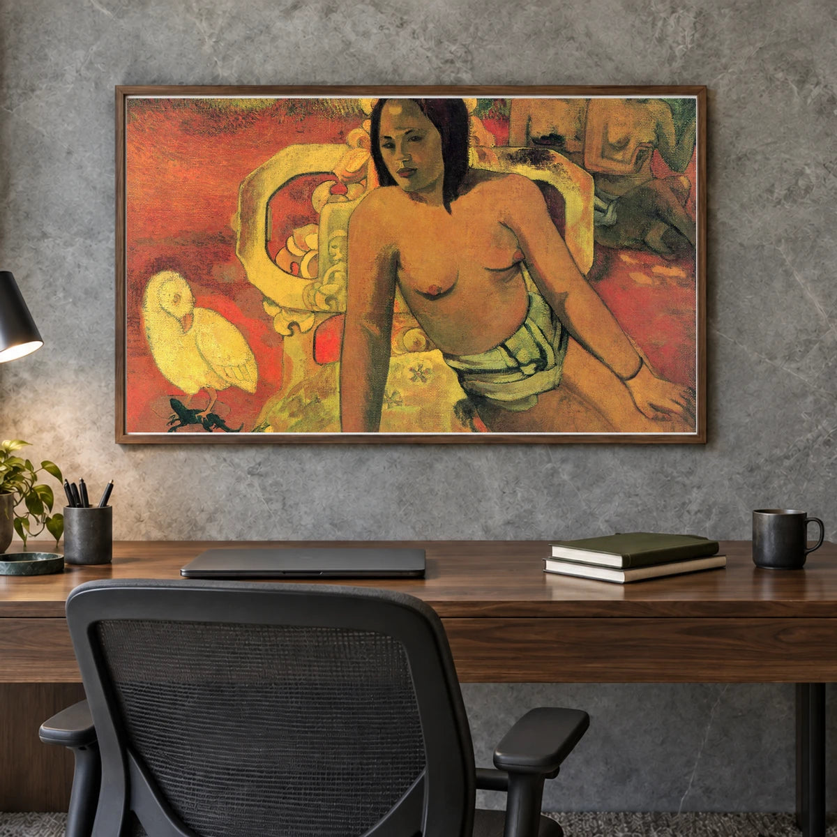 Paul Gauguin S Vairumati — Neo-Impressionism shown in a styled interior