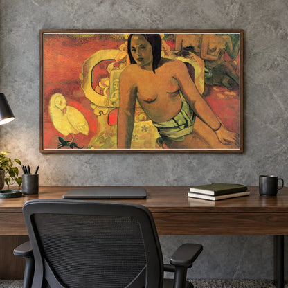 Paul Gauguin S Vairumati — Neo-Impressionism shown in a styled interior