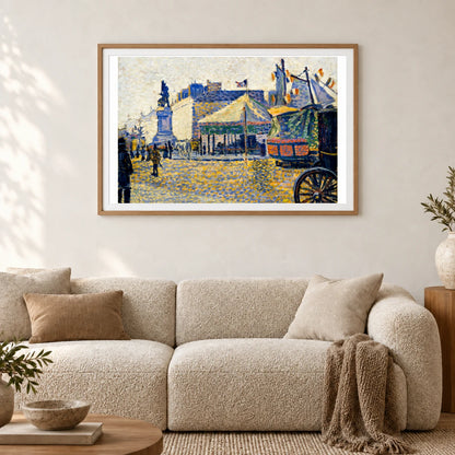 Place De Clichy (1887) Paul Signac — Neo-Impressionism shown in a styled interior