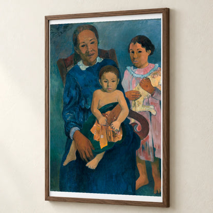 Polynesian Woman With Children (1901) By Paul Gauguin — Neo-Impressionism neo-impressionism print by SaamCrafts